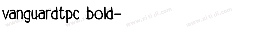 vanguardtpc bold字体转换